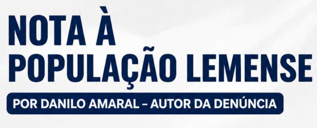 NOTA À POPULAÇÃO SOBRE A DENÚNCIA DA SECRETARIA DE  EDUCAÇÃO POR DANILO AMARAL: AUTOR DA DENÚNCIA