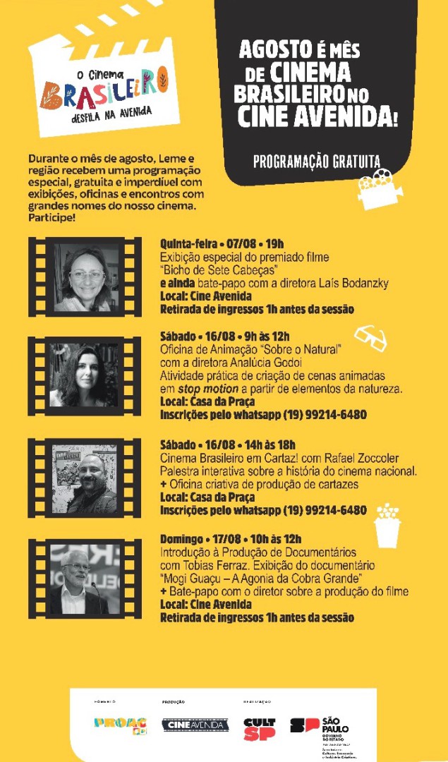 AGOSTO DE CINEMA BRASILEIRO NO CINE AVENIDA