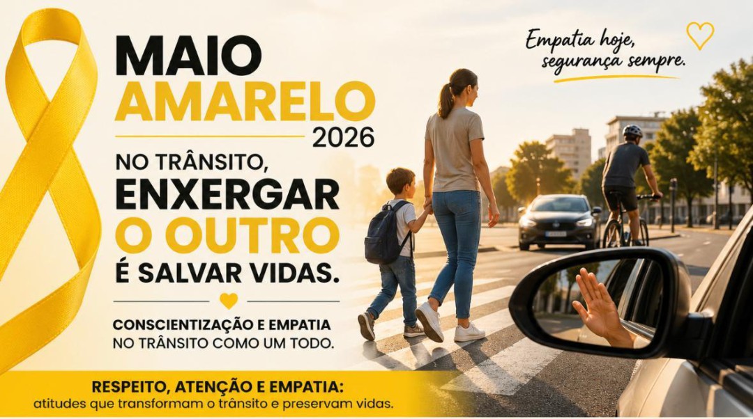 MAIO AMARELO 2026: ENXERGAR O OUTRO É SALVAR VIDAS