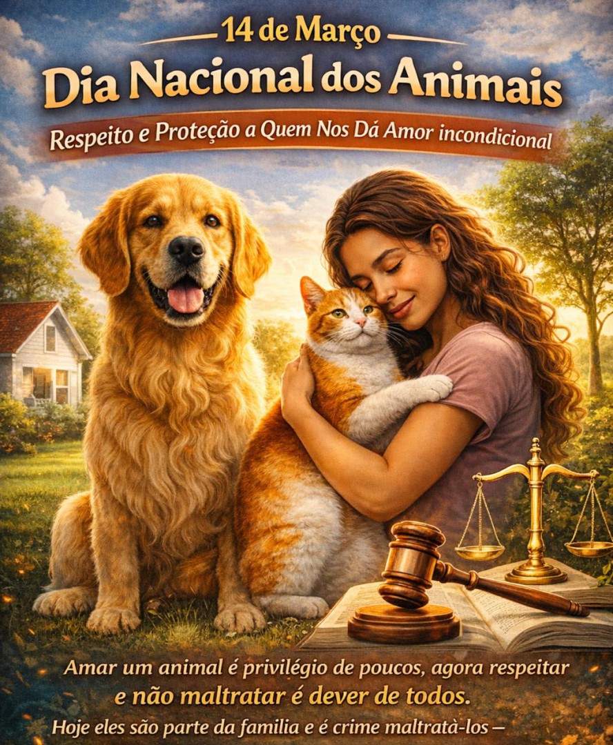 DIA NACIONAL DOS ANIMAIS: RESPEITO E PROTEÇÃO A QUEM NOS DÁ AMOR INCONDICIONAL