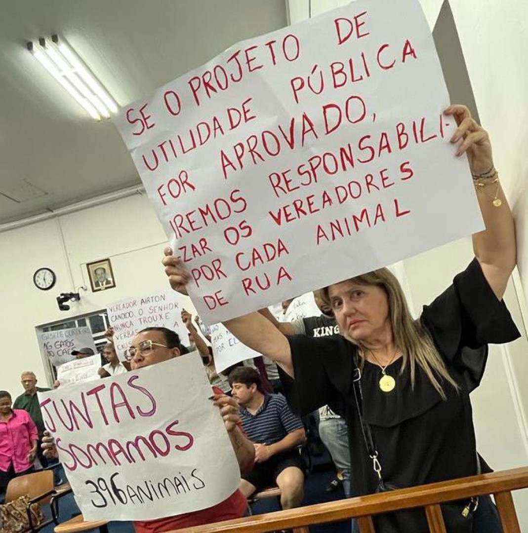 Sessão da Câmara de terça-feira, 05 de setembro contou, novamente, com a presença de muitas protetoras independentes.