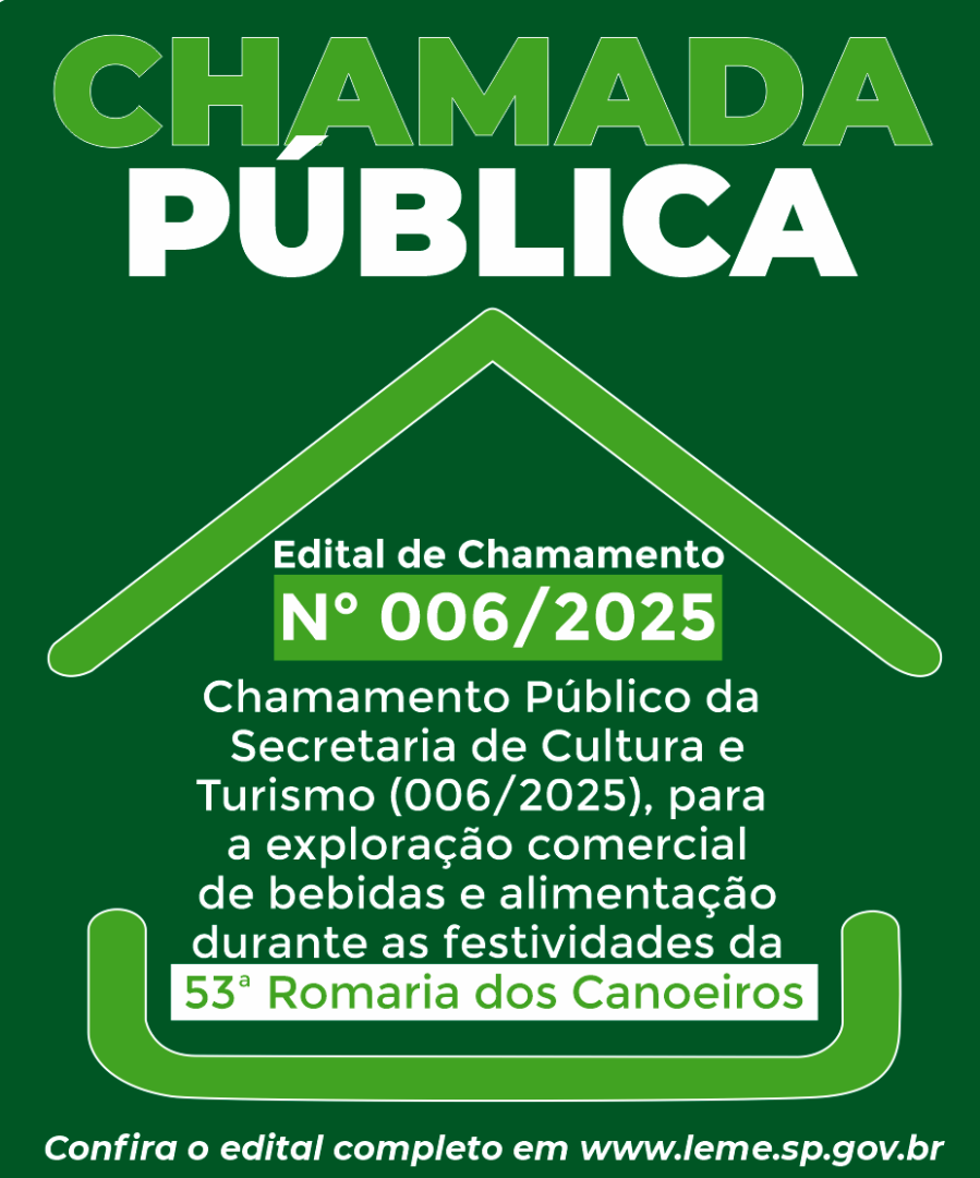 CHAMADA PÚBLICA PARA A 53ª ROMARIA DOS CANOEIROS