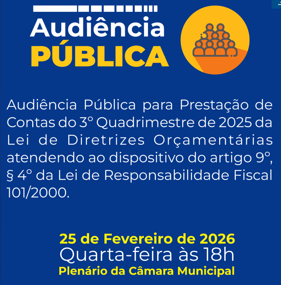 SECRETARIA DE FINANÇAS INFORMA SOBRE AUDIÊNCIA PÚBLICA NO DIA 25 DE FEVEREIRO