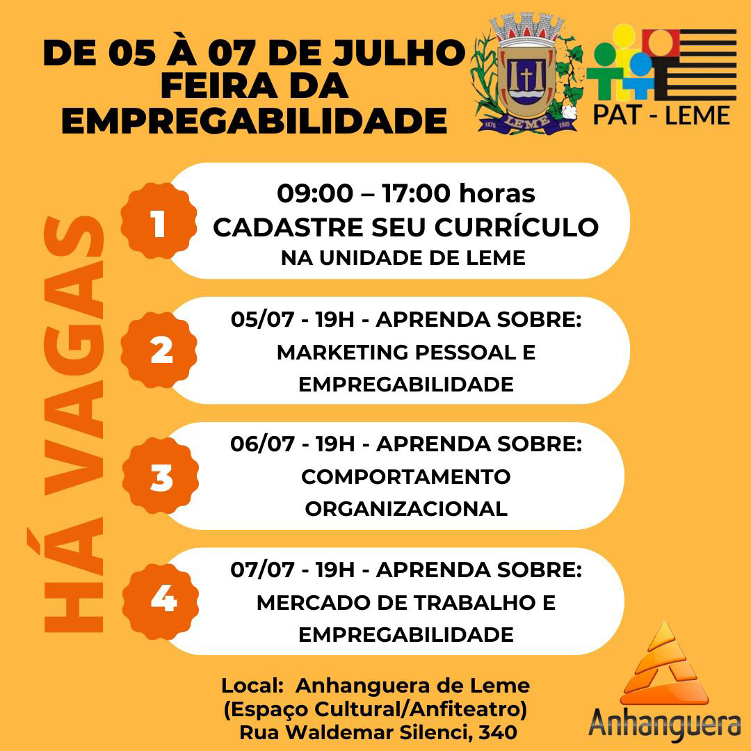 PAT e Anhanguera Educacional Realizam Feira de Empregabilidade