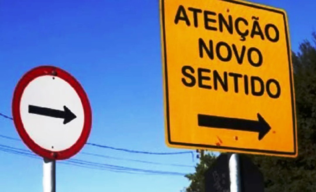 Alterações no sentido de direção de ruas na cidade em 11 e 18 de dezembro