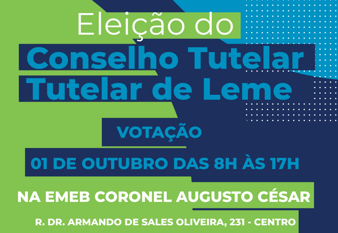 Eleições Conselho Tutelar – Lista dos candidatos habilitados para as eleições de 1º de outubro/2023