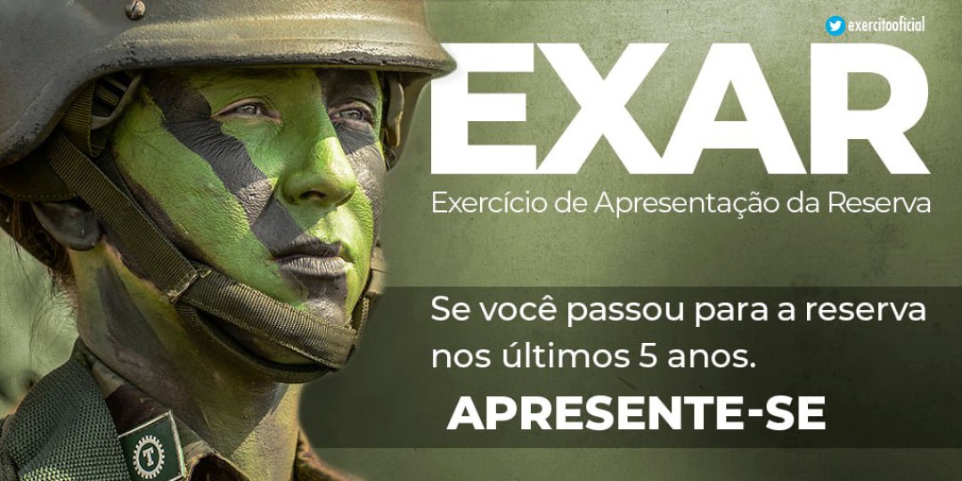 Exercício de Apresentação da Reserva do Exército Brasileiro acontece no mês de dezembro