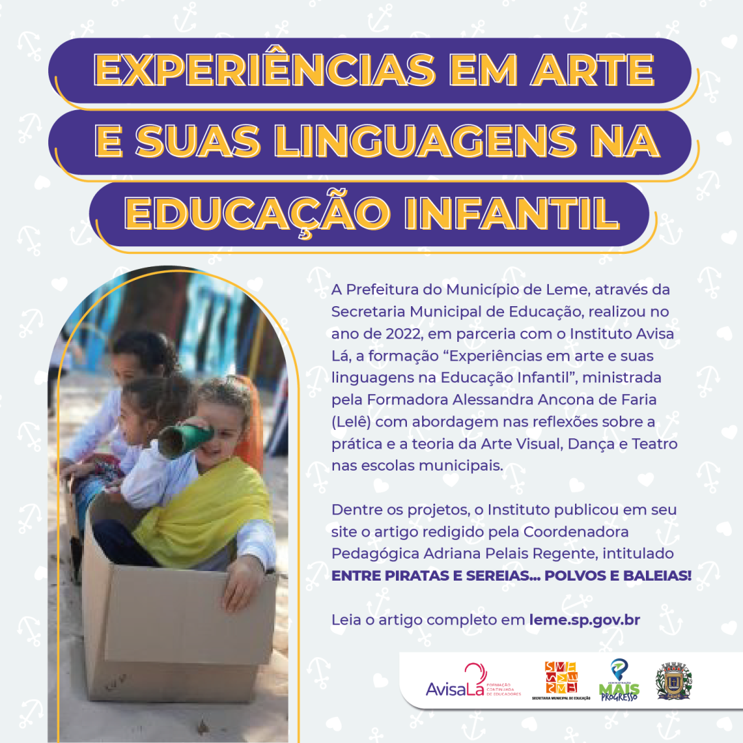 Formação de “Experiências em arte e suas linguagens na Educação Infantil”