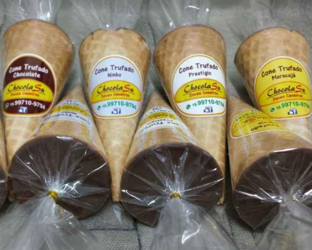 Cones Trufados - Chocolasu Leme