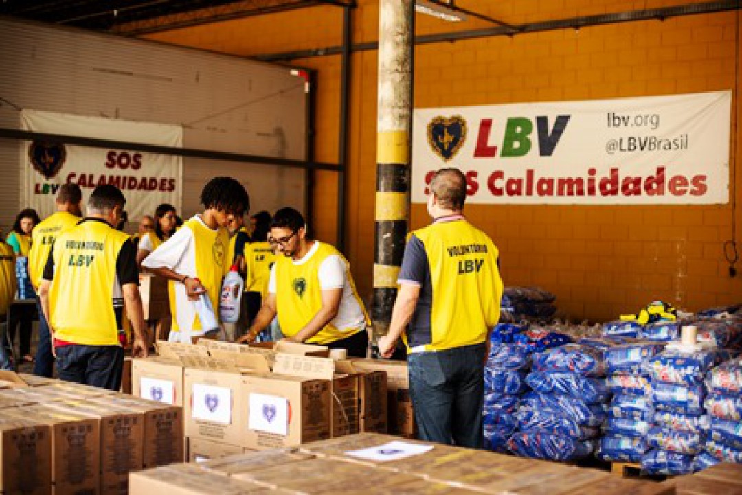 LBV envia mais de 43 toneladas de doações ao Rio Grande do Sul em resposta às chuvas