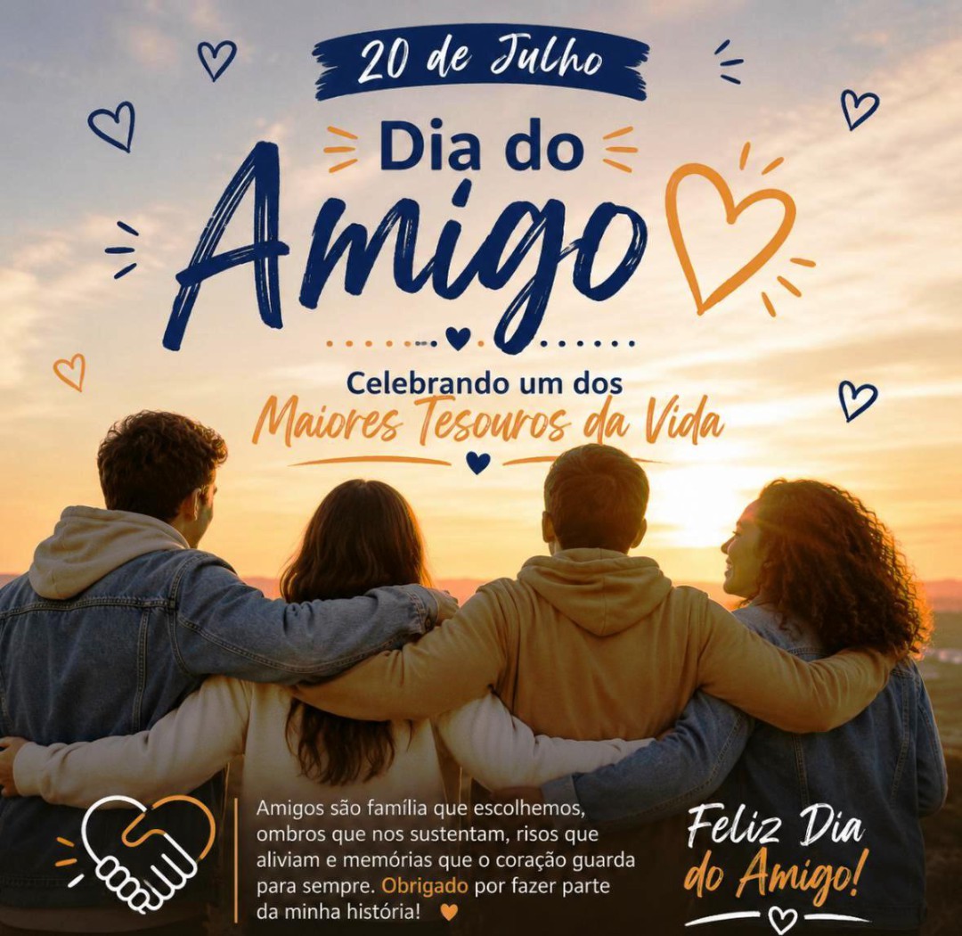 DIA DO AMIGO - CELEBRANDO UM DOS MAIORES TESOUROS DA VIDA