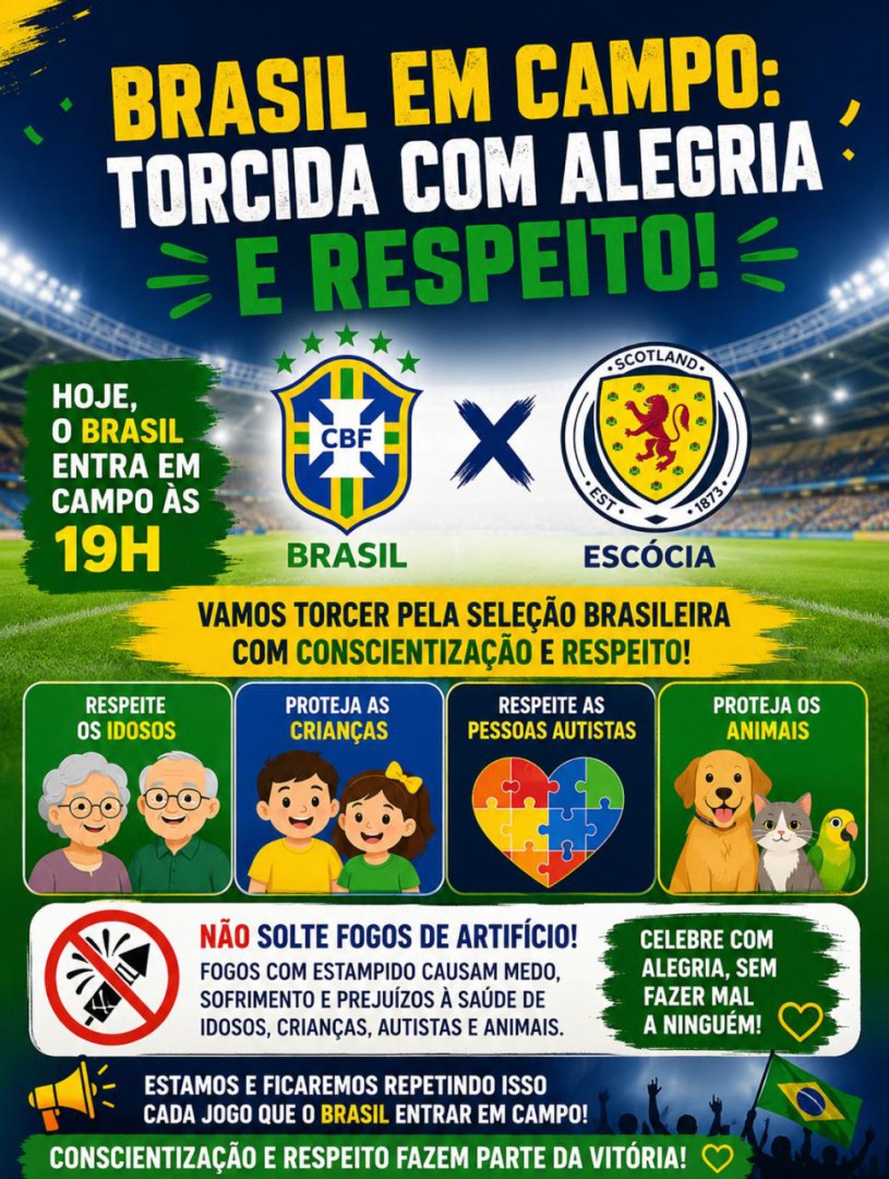 BRASIL EM CAMPO: TORCIDA COM ALEGRIA E RESPEITO