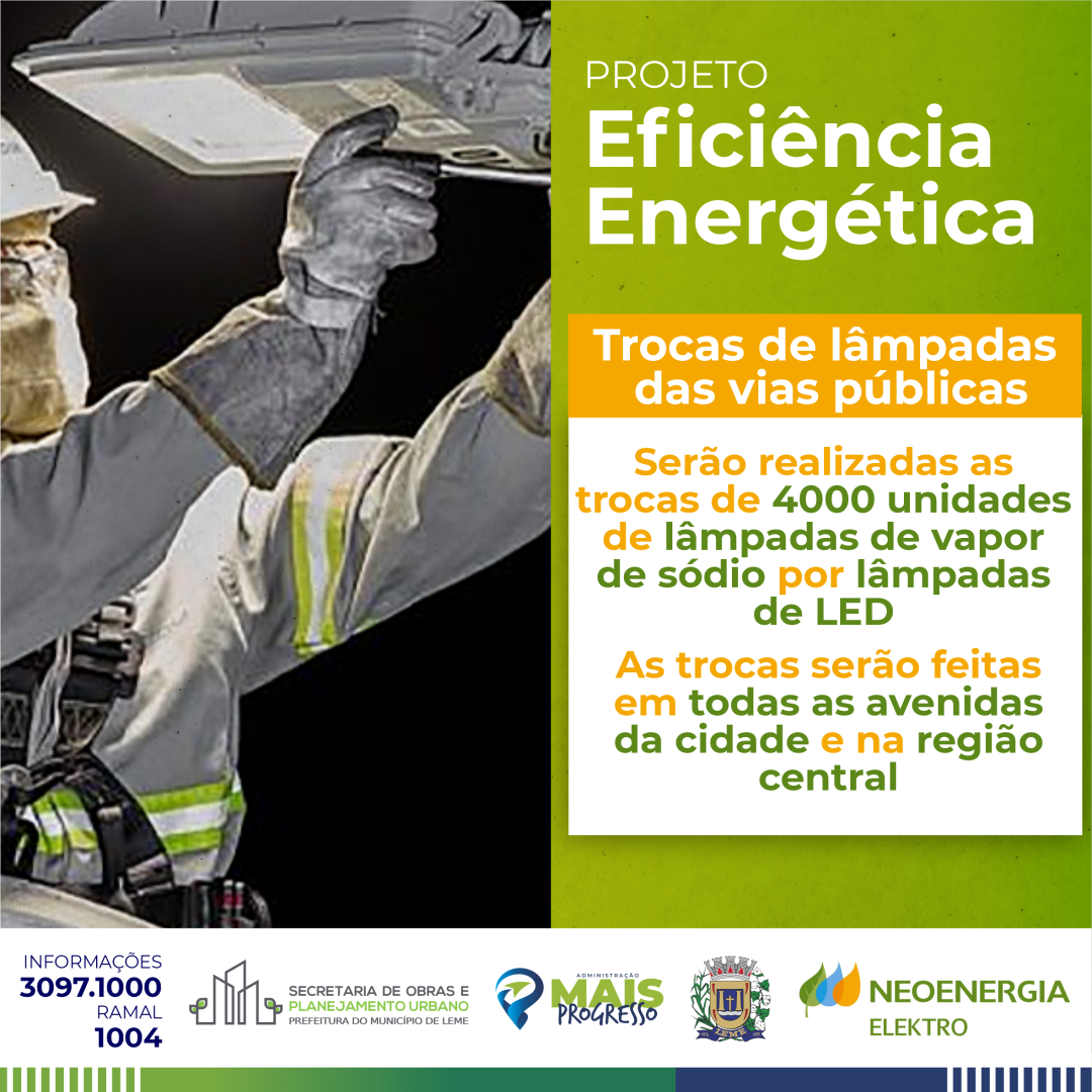 Projeto de eficiência energética - em Leme