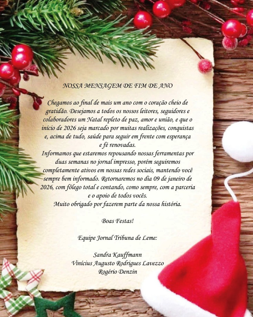 NOSSA MENSAGEM DE FIM DE ANO