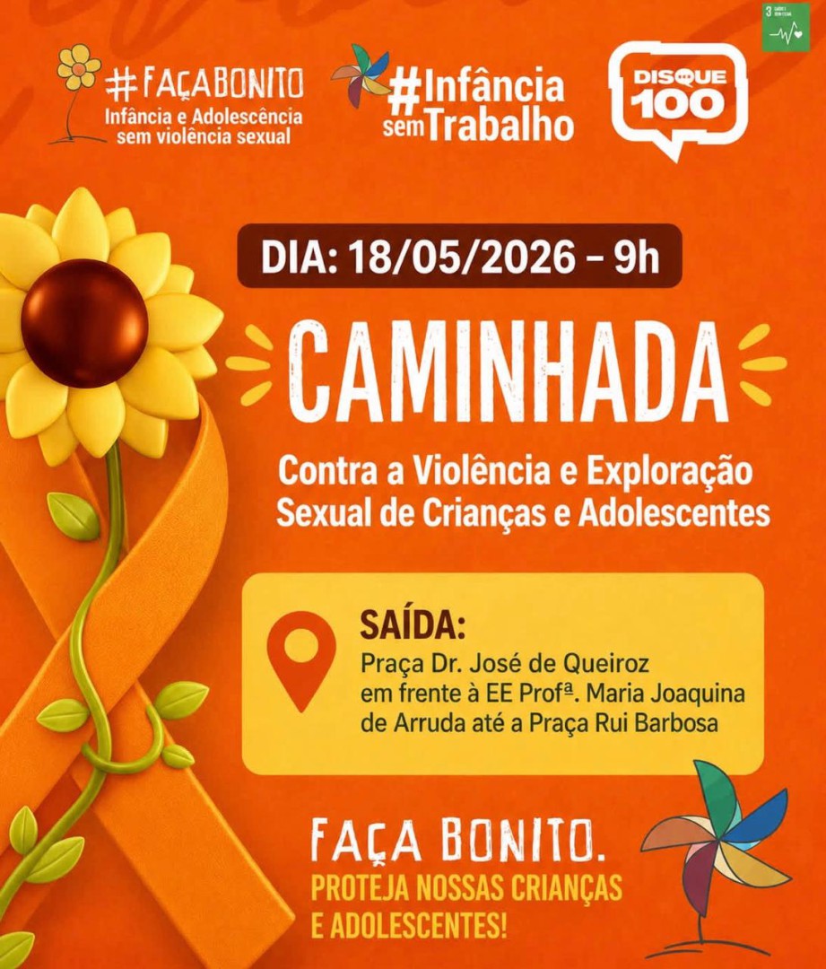 18 DE MAIO: FAÇA BONITO E PROTEJA NOSSAS CRIANÇAS E ADOLESCENTES