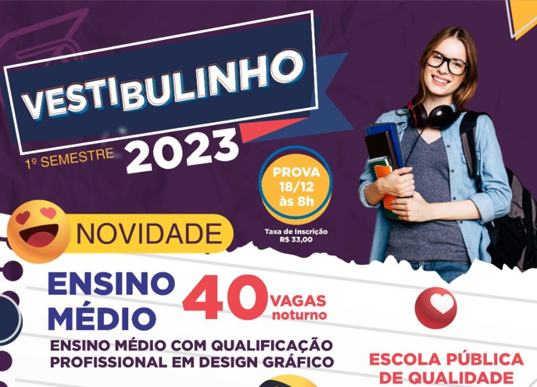 Inscrições para o Vestibulinho ETEC se encerram na próxima sexta, dia 18