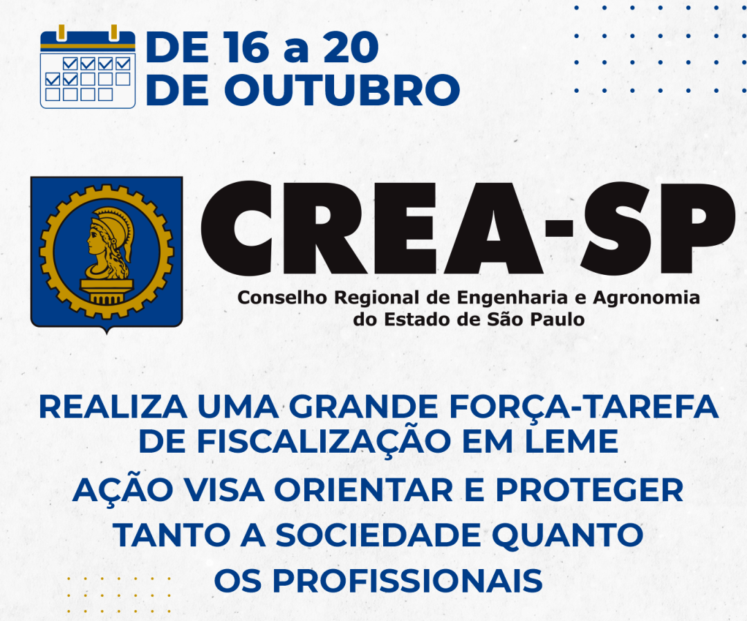 CREA-SP realiza força-tarefa em Leme e região