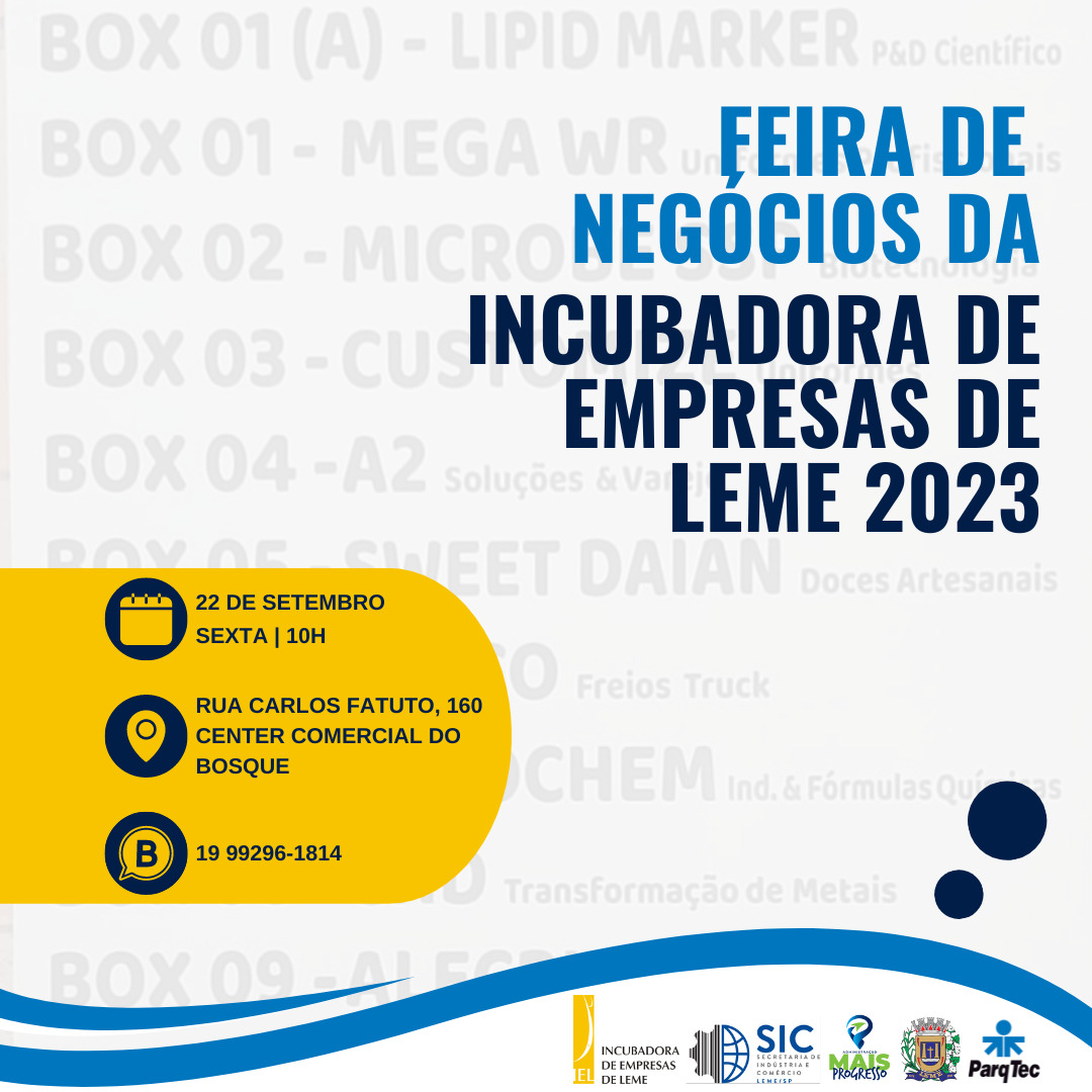 Incubadora de Empresas de Leme realiza Feira de Negócios