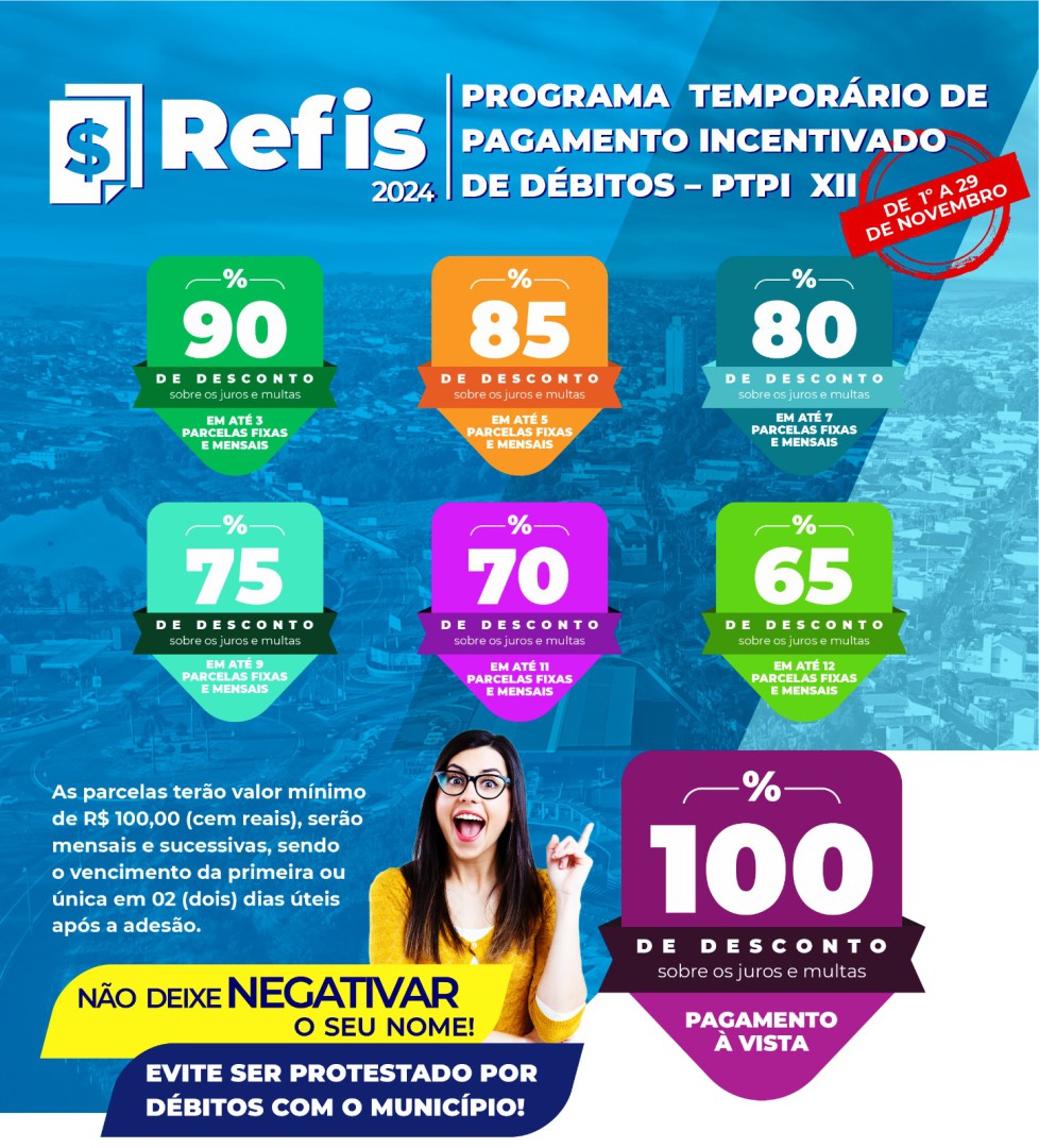 REFIS MUNICIPAL - PROGRAMA TEMPORÁRIO DE PAGAMENTO INCENTIVADO DE DÉBITOS– PTPI XII