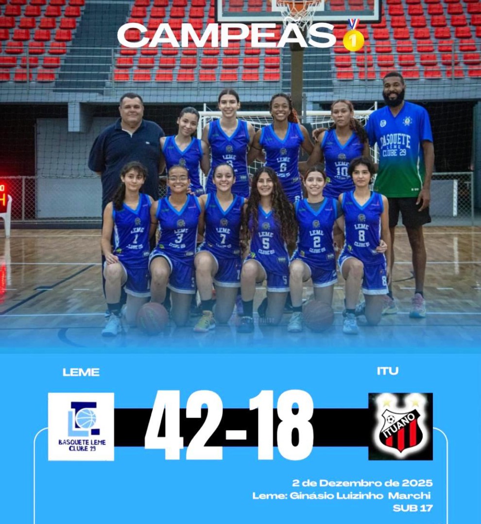BASQUETE FEMININO: CAMPEÃS SUB-17 DE LEME