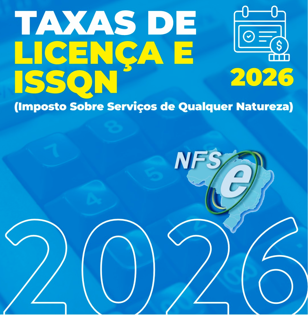 TAXAS DE LICENÇA E IMPOSTO SOBRE SERVIÇO DE QUALQUER NATUREZA 2026