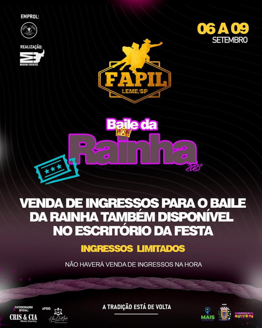 BAILE DA RAINHA DA FESTA DE PEÃO 2023