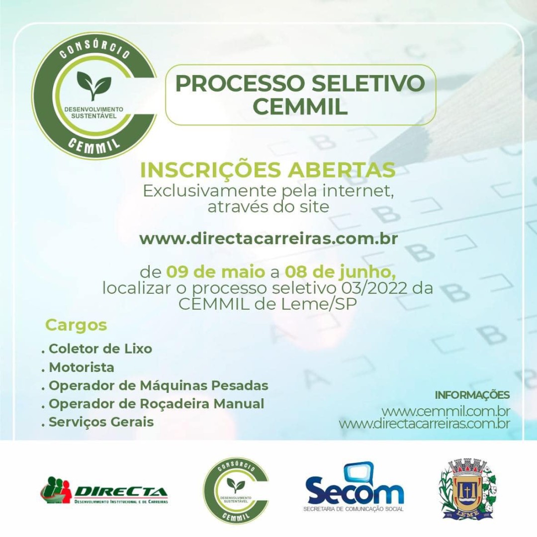 PROCESSO SELETIVO - CEMMIL