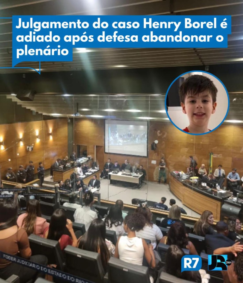 JULGAMENTO DO CASO HENRY BOREL É ADIADO APÓS DEFESA ABANDONAR O PLENÁRIO