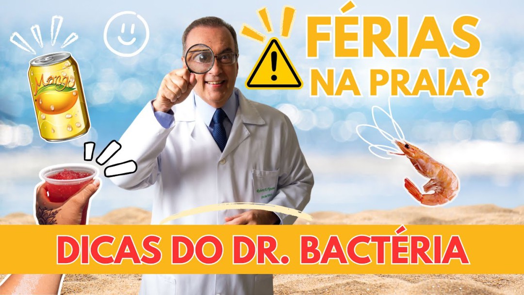 Dr. Bactéria alerta sobre os 3 erros principais de higiene nas praias