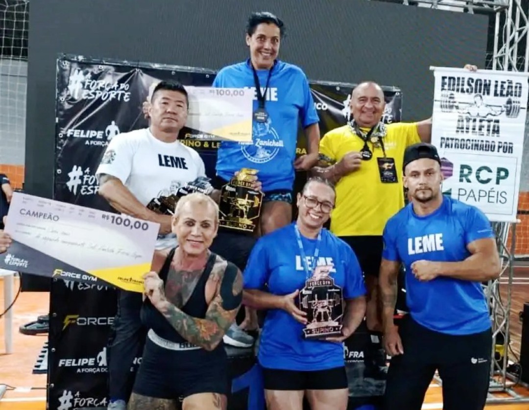 ATLETAS DE LEME SE DESTACAM EM CAMPEONATO DE SUPINO E LEVANTAMENTO TERRA EM APIAÍ