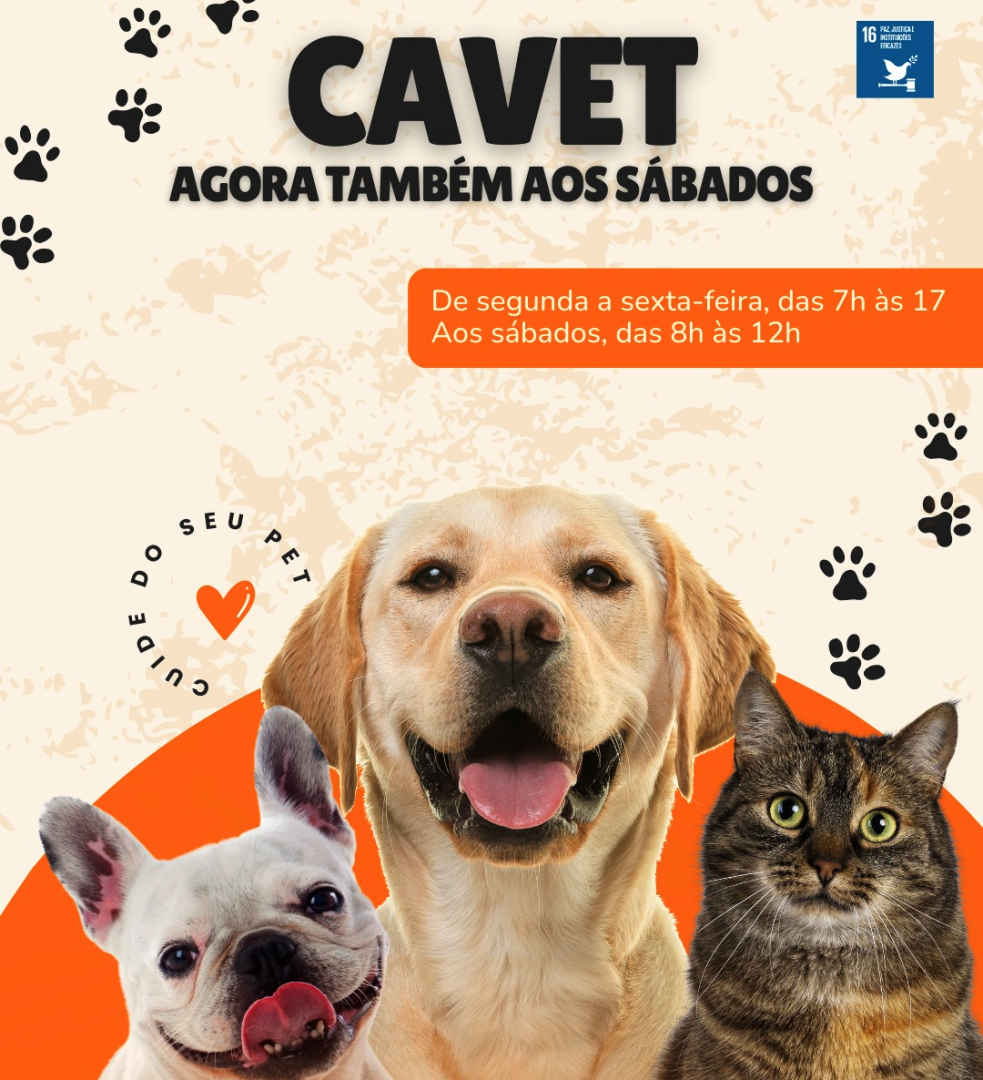 CAVET AMPLIA ATENDIMENTO E PASSA A FUNCIONAR AOS SÁBADOS