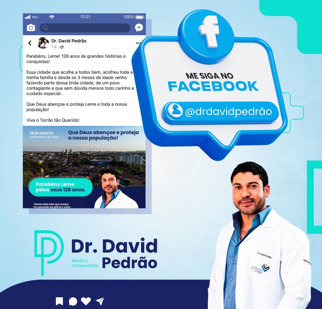 Dr. David Pedrão cria página no facebook para dar dicas e informações sobre saúde