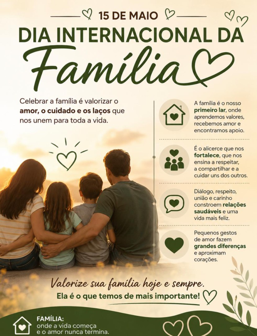 FAMÍLIA É A BASE DE TUDO NA VIDA