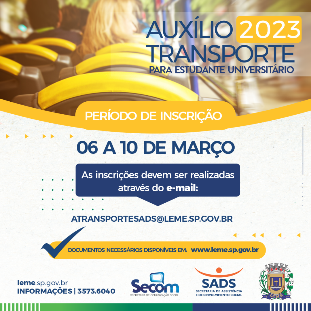 Programa auxílio transporte 2023