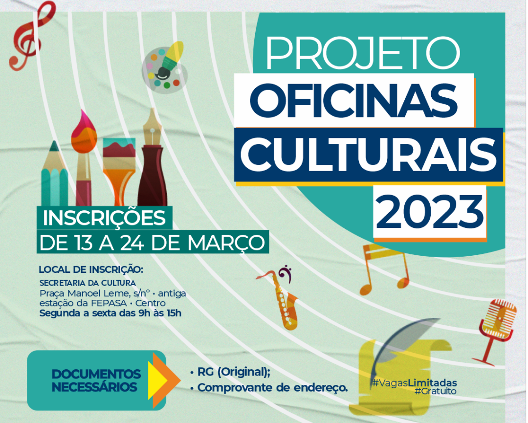 Inscrições Para O Projeto Oficinas Culturais 2023 Jornal Tribuna De Leme 2197